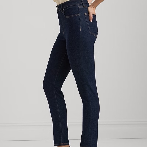 Lauren Ralph Lauren High-Rise Skinny Ankle Jean - 16W - Picture 1 of 8
